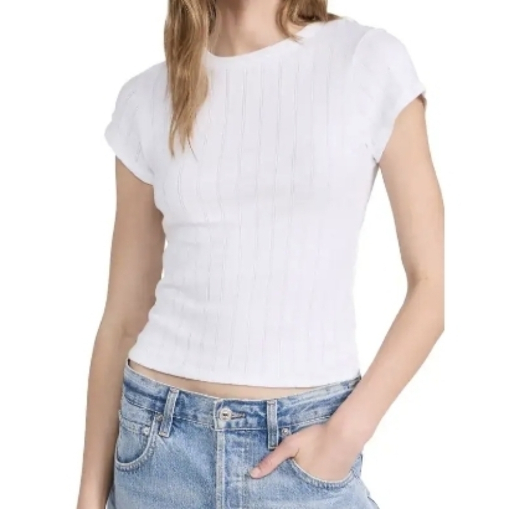 Caroline Constas pointelle knit baby tee